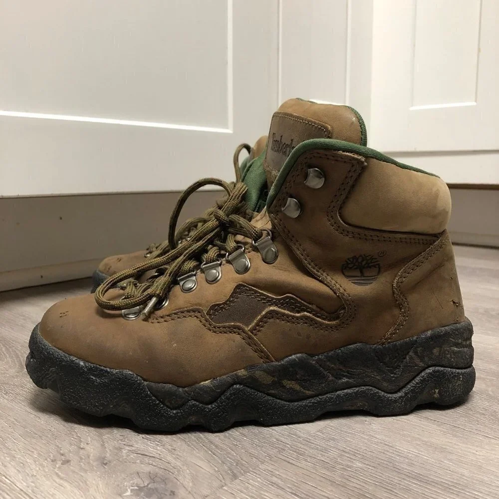 Timberland Men's Size 7 Boots Lace Up Outdoor Hiking Leather Shoes Waterproof